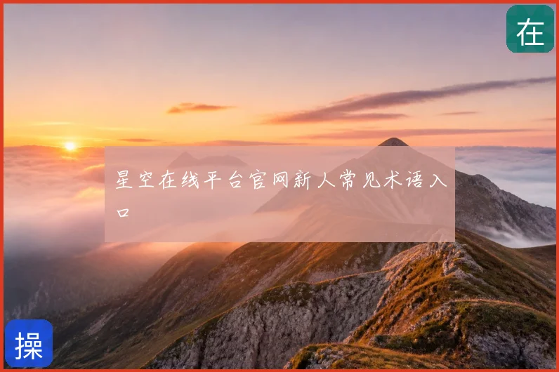 星空在线平台官网新人常见术语入口