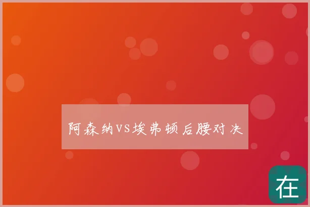 阿森纳vs埃弗顿后腰对决